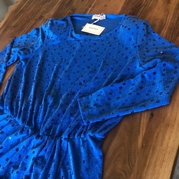 Blue Sequin Dress Size 14 NWT - Picture 3 of 8